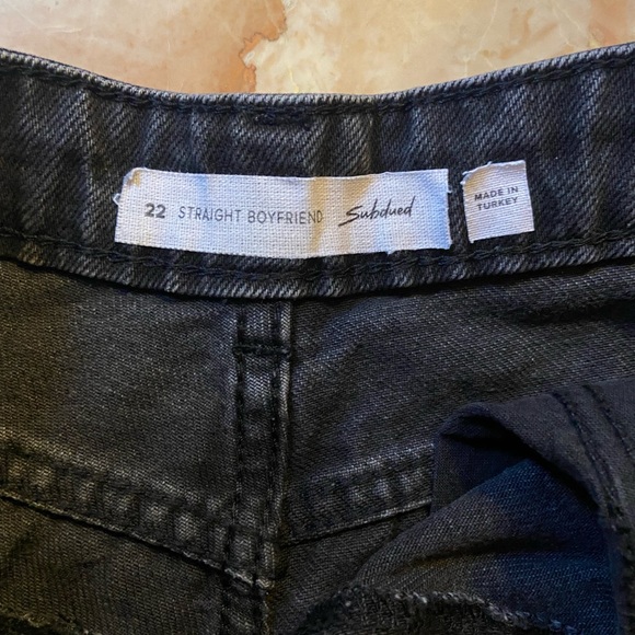 Straight boyfriend jeans from a store in Europe called Subdued. Size 22 - Picture 3 of 4